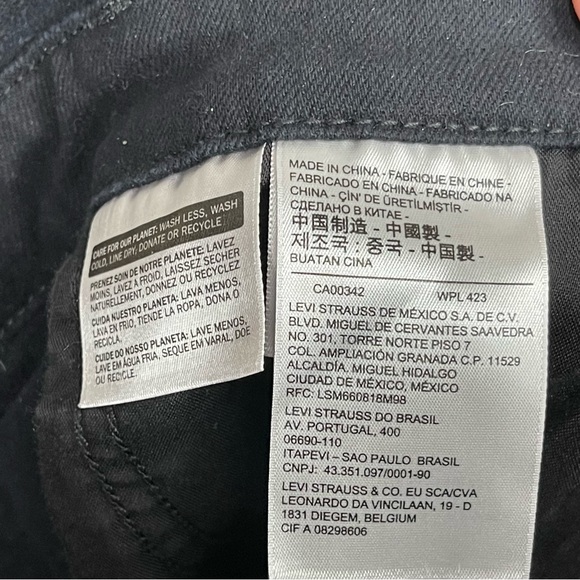 Levi's High Waist Straight Leg Black Overalls Size 30 - Picture 13 of 13